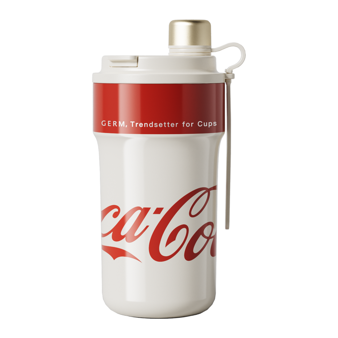 Coca-Cola-Termo Clásico Oficial Original de Acero Inoxidable 316 Grado alimenticio Fría/caliente Portátil  hermética Boca Ancha/Pajita retráctil/antideslizante 650ml Negro/Blanco(192)